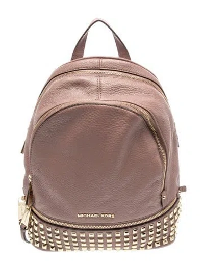 Pre-owned Michael Kors Leather Backpack In Pink