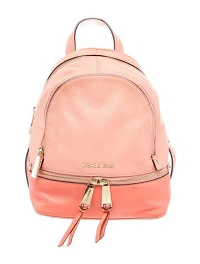 Pre-owned Michael Kors Leather Backpack In Pink