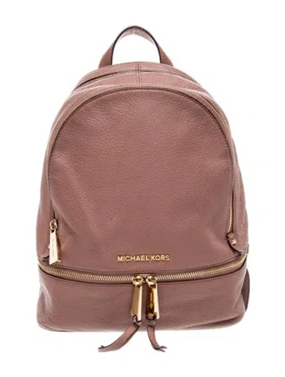 Pre-owned Michael Kors Leather Backpack In Pink