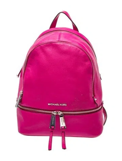 Pre-owned Michael Kors Leather Backpack In Pink