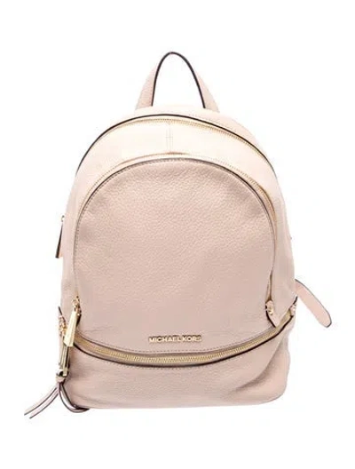 Pre-owned Michael Kors Leather Backpack In Pink