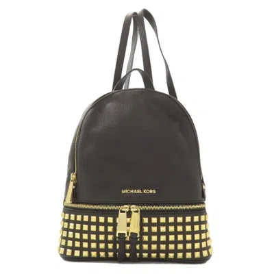 Pre-owned Michael Kors Leather Backpack () In Black