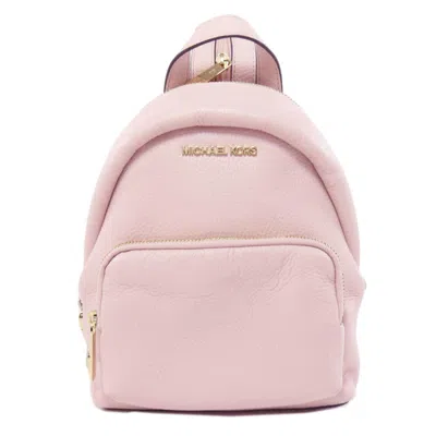 Pre-owned Michael Kors Leather Backpack () In Pink