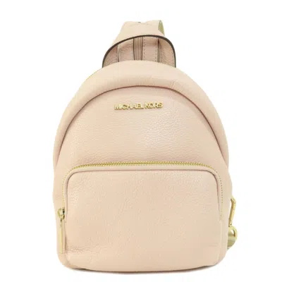 Pre-owned Michael Kors Leather Backpack () In Pink
