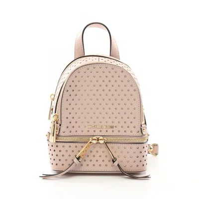 Pre-owned Michael Kors Leather Backpack () In Pink