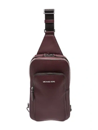 Pre-owned Michael Kors Leather Backpack In Purple