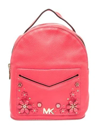 Pre-owned Michael Kors Leather Backpack In Red