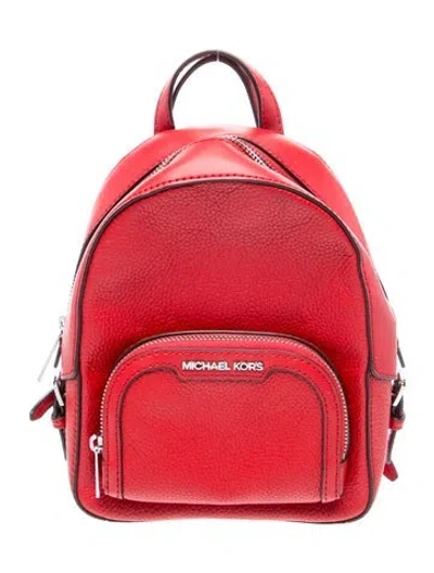 Pre-owned Michael Kors Leather Backpack In Red