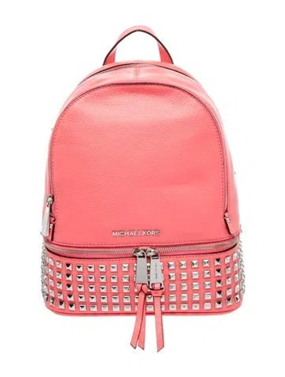 Pre-owned Michael Kors Leather Backpack W/ Tags In Pink