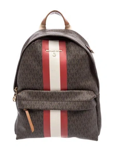 Pre-owned Michael Kors Leather Backpack In White