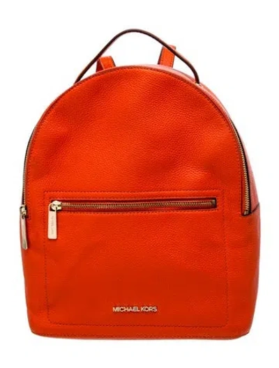 Pre-owned Michael Kors Leather Backpack In White