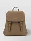 Michael Kors Leather Backpack With Adjustable Straps And Front Buckle