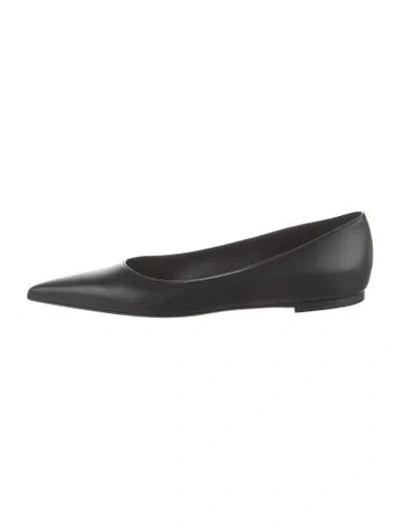 Pre-owned Michael Kors Leather Ballet Flats In Black