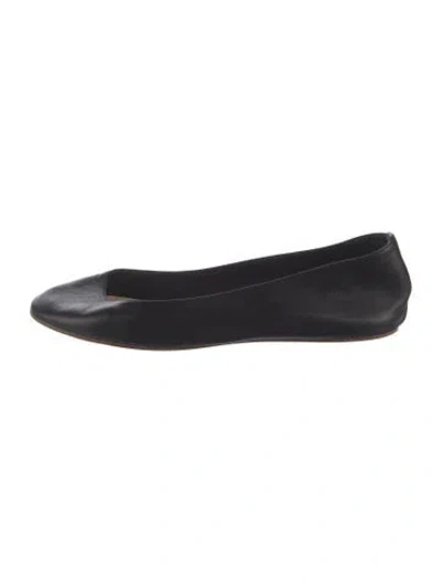 Pre-owned Michael Kors Leather Ballet Flats In Black