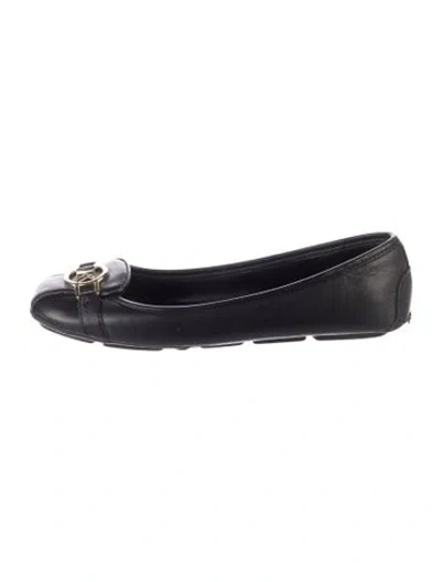 Pre-owned Michael Kors Leather Ballet Flats In Blue