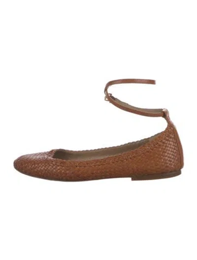 Pre-owned Michael Kors Leather Ballet Flats In Brown