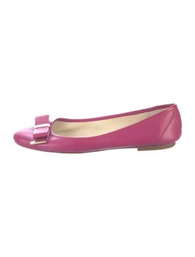 Pre-owned Michael Kors Leather Ballet Flats In Pink