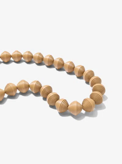 Michael Kors Leather Beads Necklace In Purple