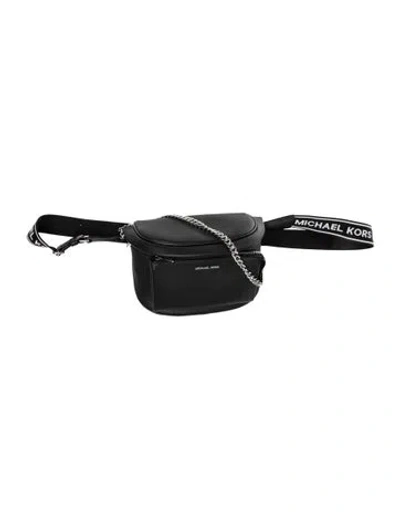Pre-owned Michael Kors Leather Belt Bag In Black
