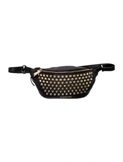 Pre-owned Michael Kors Leather Belt Bag In Black