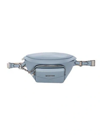 Pre-owned Michael Kors Leather Belt Bag In Blue