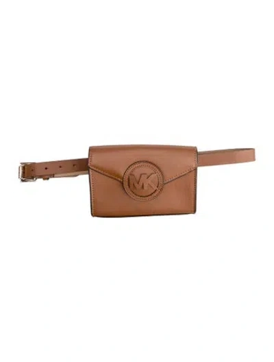 Pre-owned Michael Kors Leather Belt Bag In Brown