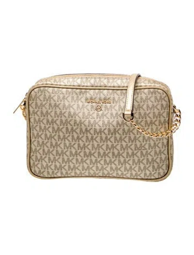 Pre-owned Michael Kors Leather Belt Bag In Gold