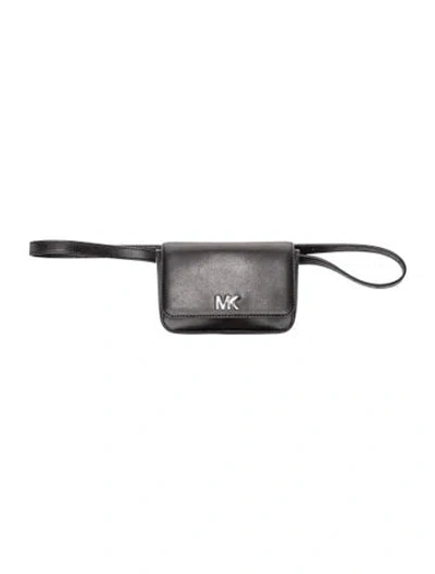 Pre-owned Michael Kors Leather Belt Bag In Gray