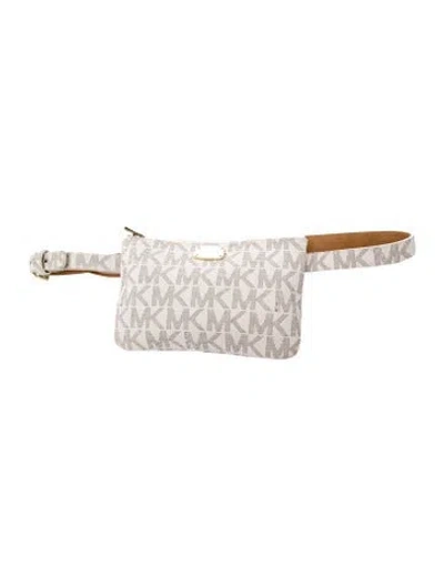 Pre-owned Michael Kors Leather Belt Bag In Neutrals