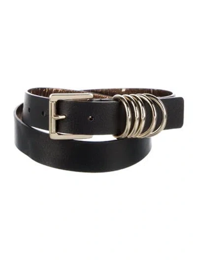 Pre-owned Michael Kors Leather Belt In Black