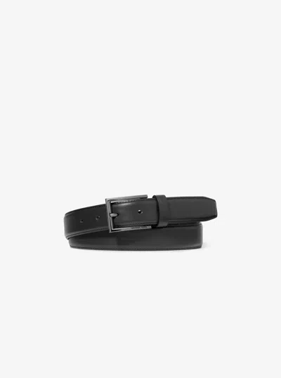 Michael Kors Leather Belt In Black