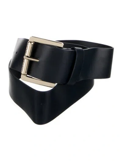 Pre-owned Michael Kors Leather Belt In Blue