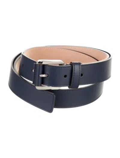 Pre-owned Michael Kors Leather Belt In Blue