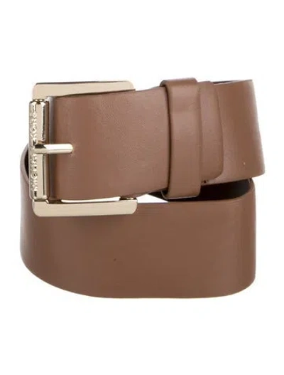 Pre-owned Michael Kors Leather Belt In Brown