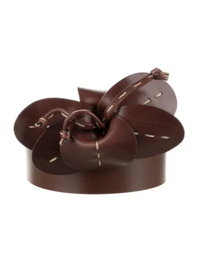 Pre-owned Michael Kors Leather Belt In Brown