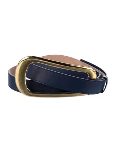 Pre-owned Michael Kors Leather Belt Kit In Blue