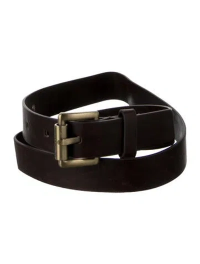 Pre-owned Michael Kors Leather Belt Kit In Brown