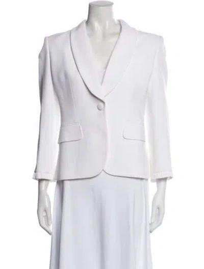 Pre-owned Michael Kors Leather Blazer W/ Tags In White