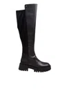Michael Kors Asher Leather Boots In Black