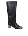 Michael Kors Matilda Toe Cap Leather Boot With Studs In Multi