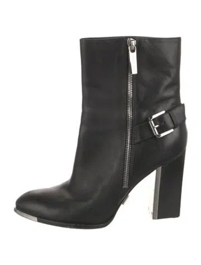 Pre-owned Michael Kors Leather Boots In Black