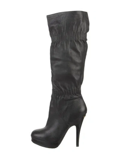 Pre-owned Michael Kors Leather Boots In Black