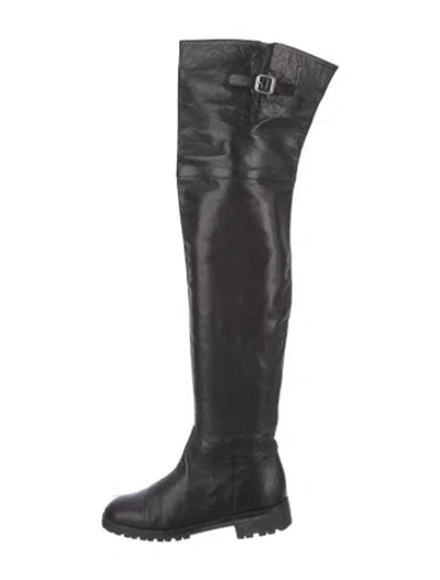 Pre-owned Michael Kors Leather Boots In Black