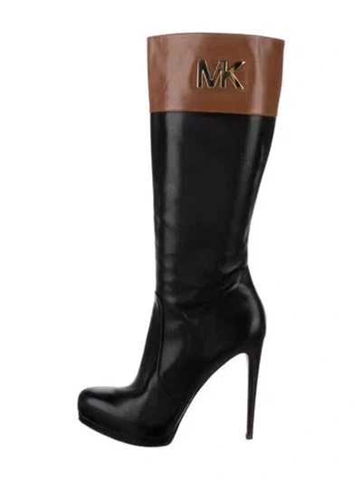 Pre-owned Michael Kors Leather Boots In Black