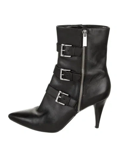 Pre-owned Michael Kors Leather Boots In Black