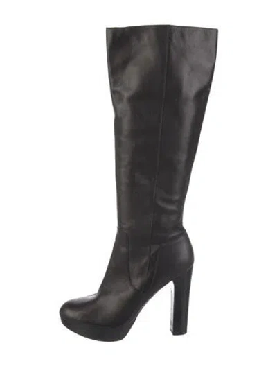 Pre-owned Michael Kors Leather Boots In Black