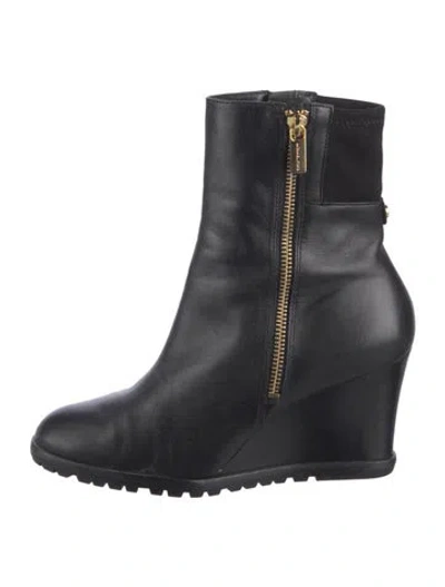 Pre-owned Michael Kors Leather Boots In Black