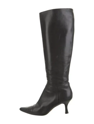 Pre-owned Michael Kors Leather Boots In Black