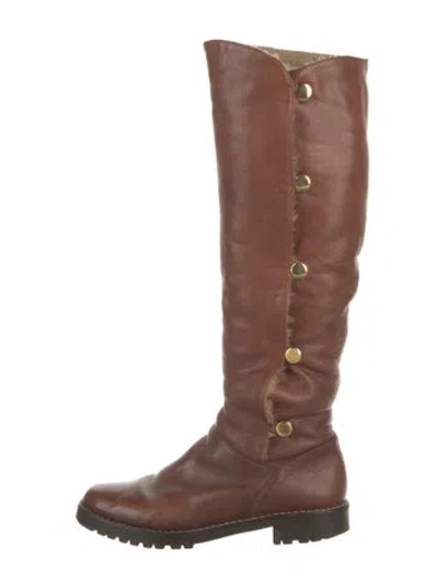 Pre-owned Michael Kors Leather Boots In Brown