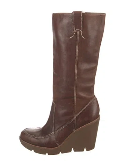 Pre-owned Michael Kors Leather Boots In Brown